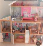 Barbie huis in goede staat, volledig met inrichting, Poppenhuis, Zo goed als nieuw, Ophalen