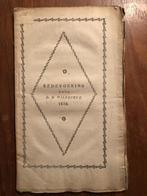 1832 D.H. Wildschut: Redevoering gehouden bij de Openin, Antiek en Kunst, Ophalen of Verzenden, D.H. Wildschut
