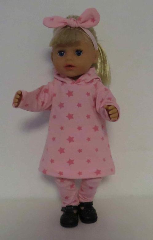 poppenkleertjes babypop born little 36cm (hoodie jurk setje, Kinderen en Baby's, Speelgoed | Poppen, Nieuw, Babypop, Verzenden
