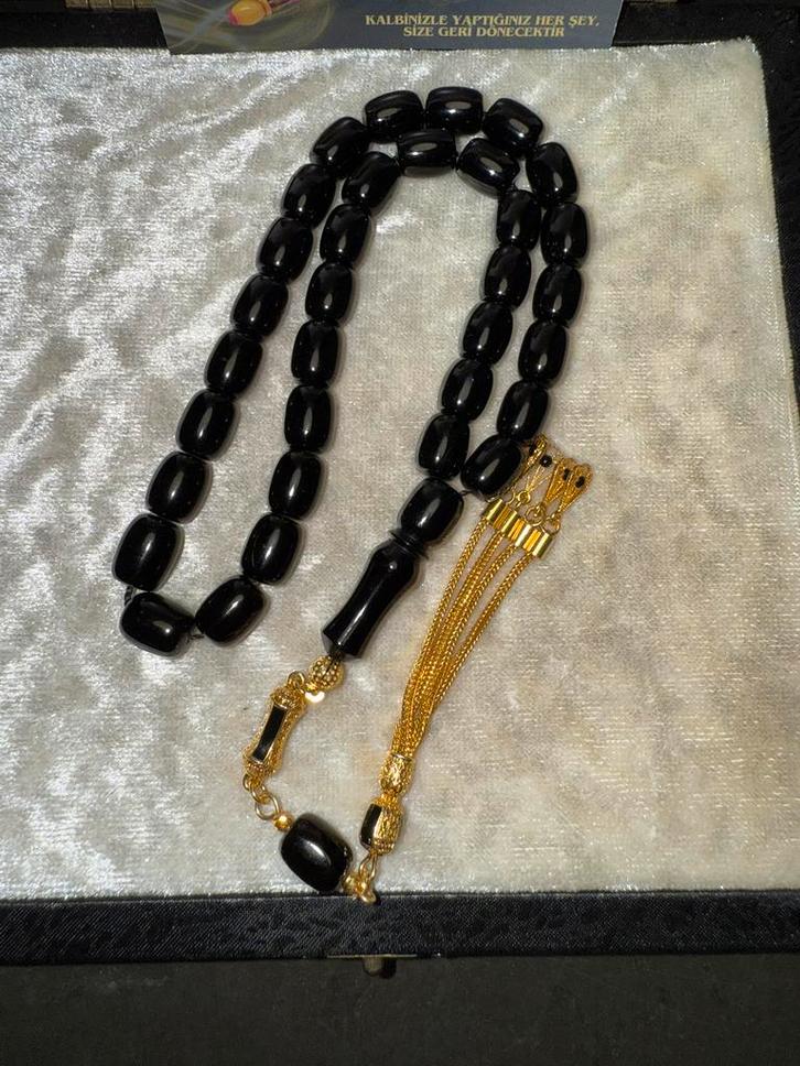 Oltu Tesbibh usta işi rosary rozenkrans, Antiek en Kunst, Antiek | Religie, Ophalen of Verzenden