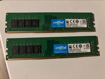 Crucial 2x 8Gb ddr4 geheugen beschikbaar voor biedingen