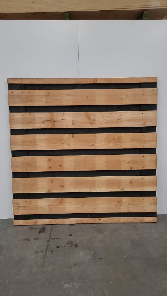 Douglas fijnbezaagd plankenscherm, zwarte binnenkant, Tuin en Terras, Schuttingen, Nieuw, Hout, 1 tot 2 meter, Minder dan 3 meter