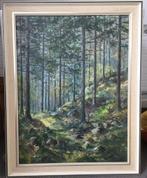 Olieverf Schilderij Bosgezicht door H.O. Munchhausen 1970, Ophalen of Verzenden