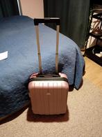 Roze handbagage trolley, Sieraden, Tassen en Uiterlijk, Koffers, Uitschuifbare handgreep, Hard kunststof, Minder dan 50 cm, Ophalen of Verzenden