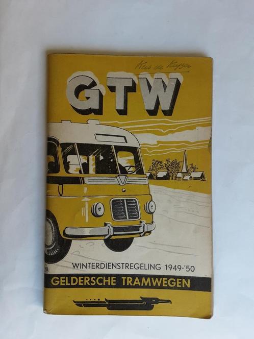 GELDERSCHE TRAMWEGEN DOETINCHEM  WINTERDIENSTREG. 1949-'50, Verzamelen, Spoorwegen en Tramwegen, Gebruikt, Bus of Metro, Overige typen