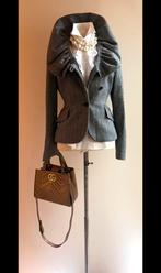 Scapa 38/40 wol mix visgraat blazer zwart wit, Kleding | Dames, Verzenden, Zo goed als nieuw, Maat 38/40 (M), Zwart