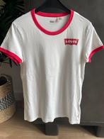 Levi’s shirt maat S wit met rode bies, Wit, Ophalen of Verzenden, Zo goed als nieuw, Korte mouw