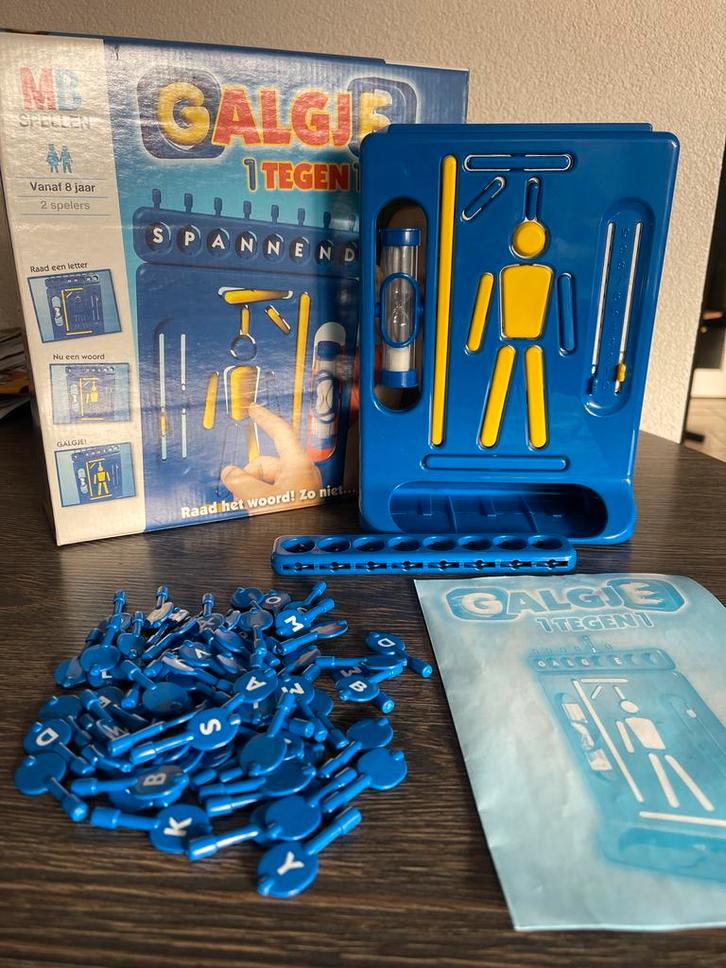 MB Galgje Bordspel - Compleet!, Hobby en Vrije tijd, Gezelschapsspellen | Bordspellen, Gebruikt, Een of twee spelers, Ophalen of Verzenden