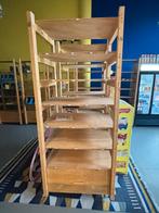 Houten kast/rek met ladekast op wielen, Ophalen, Gebruikt