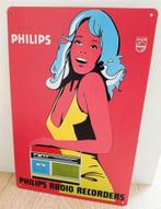 PHILIPS Radio | Reclame Metalen wandbord, Verzamelen, Ophalen of Verzenden, Nieuw, Reclamebord