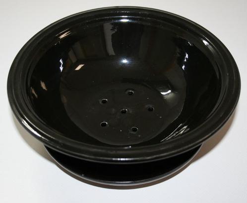 Brocante Fruitschaal Zwart Jaren 50, Huis en Inrichting, Keuken | Servies, Zo goed als nieuw, Schaal of Schalen, Overige stijlen