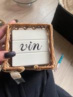 Rieten Wijn Onderzetters Riviera Maison, Huis en Inrichting, Woonaccessoires | Onderzetters, Ophalen of Verzenden, Gebruikt, Glas of Kopje