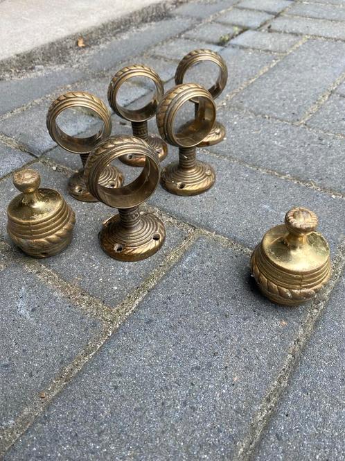 Messing Gordijnroedes Set, Huis en Inrichting, Woonaccessoires | Kandelaars en Kaarsen, Gebruikt, Kandelaar, Minder dan 25 cm