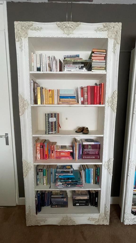 Boekenkast Riviera Maison, Huis en Inrichting, Kasten | Boekenkasten, Zo goed als nieuw, 100 tot 150 cm, 200 cm of meer, 25 tot 50 cm
