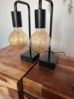Zwart marmerlook tafellampen, Huis en Inrichting, Lampen | Tafellampen, Ophalen, Nieuw, Overige materialen, Minder dan 50 cm