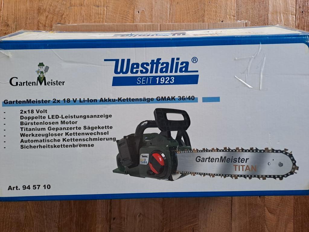 kettingzaag Westfalia GartenMeister art 945710 nieuw in doos, Tuin en Terras, Ophalen of Verzenden, Nieuw, Overige soorten, Westfalia