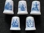 Porseleinen vingerhoedjes delfs blauw Nederlandse afbeelding, Antiek en Kunst, Ophalen