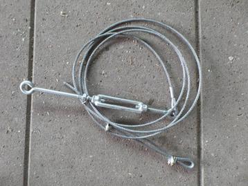 Kabelset, kabeloog en spanner op 3,35 m 6 mm kabel-(#8608) beschikbaar voor biedingen