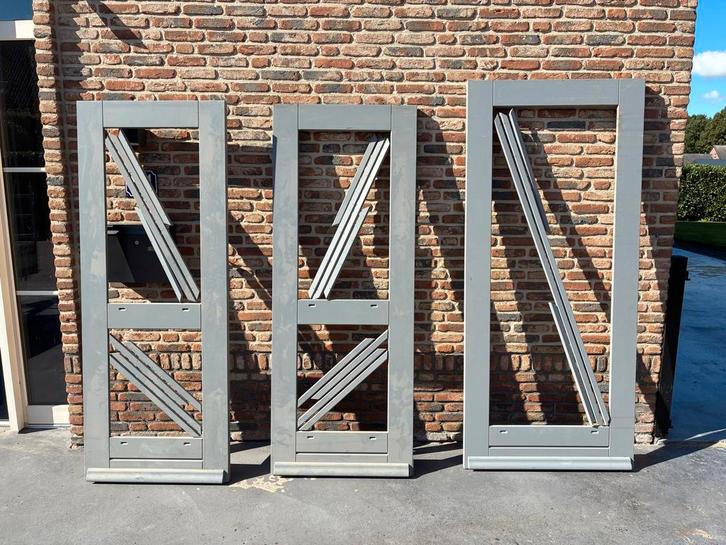 Hardhouten Buitendeuren, Doe-het-zelf en Verbouw, Deuren en Horren, Gebruikt, Buitendeur, 200 tot 215 cm, 80 tot 100 cm, Hout