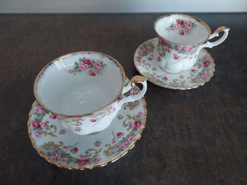 Royal Albert set kop en schotel Rose Mary, Ophalen