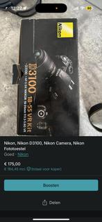 Nikon, Nikon D3100, Nikon foto toestel, Spiegelreflex Camera, Audio, Tv en Foto, Fotocamera's Digitaal, Ophalen of Verzenden, Gebruikt