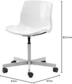 Ikea Snille draaistoel, bureaustoel, Huis en Inrichting, Bureaustoelen, Ophalen of Verzenden, Gebruikt, Wit