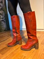 Rode lederen laars, Hoge laarzen, Ophalen of Verzenden, Zo goed als nieuw, Lavorate a mano