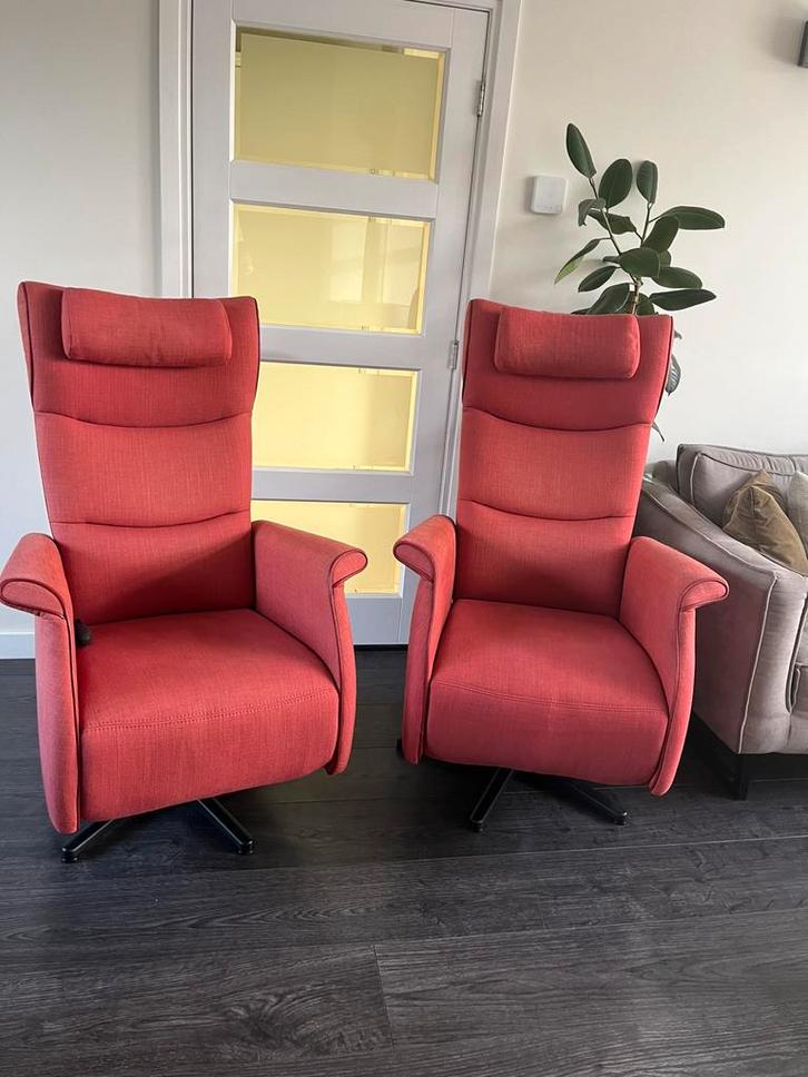 2 Prominent Frans Molenaar Relaxfauteuils Stof Op Accu L Xl, Huis en Inrichting, Fauteuils, Zo goed als nieuw, Stof, 50 tot 75 cm