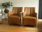 2x Leolux Galathea leren design fauteuils, Ophalen, Gebruikt, Minder dan 75 cm, 50 tot 75 cm
