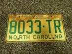 Kentekenplaat licenseplate North Carolina 1971 USA, Verzenden, Gebruikt, Auto's