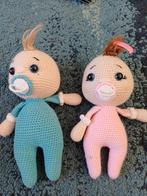 Handgemaakte gehaakte babypoppen - set van 2, Ophalen of Verzenden, Zo goed als nieuw, Babypop