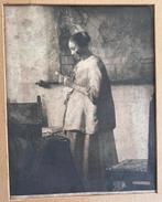 Antieke fotogravure van een schildeij van Johannes Vermeer, Antiek en Kunst, Kunst | Schilderijen | Klassiek, Ophalen of Verzenden