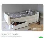 Rockwood houten Bed met bedlade en 2 matrassen, Gebruikt, 70 tot 85 cm, Ophalen of Verzenden, Lattenbodem
