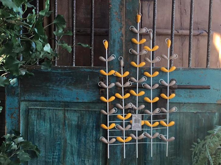 Wandrek / memobord wit/geel/grijs metaal set van 4 stuks, Huis en Inrichting, Woonaccessoires | Memoborden, Nieuw, Ophalen of Verzenden