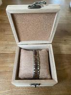Luxe Herenarmband RVS & notenhout incl Geschenkdoos Nieuw, Ophalen of Verzenden, Nieuw, Staal