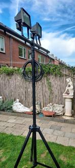 Bouwlamp met 2 halogeen lampen erop--nieuwstaat--, Ophalen, Overige typen, Met statief, Zo goed als nieuw