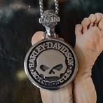 Harley Davidson Skull hanger RVS plus ketting, Overige materialen, Overige voorstellingen, Verzenden, Nieuw
