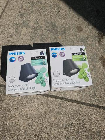 2x Philips myGarden Buitenlamp Zwart LED beschikbaar voor biedingen