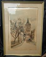 ~1950 St. Plichelmuskerk te Oldenzaal, ges Hermans, inkt, Antiek en Kunst, Kunst | Schilderijen | Klassiek, Ophalen of Verzenden