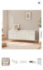 NIEUW, Moderne Meubel Kast - Beige/Metaal, Ophalen, 100 tot 150 cm, Nieuw, Minder dan 100 cm