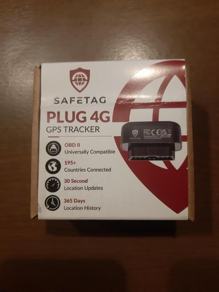 Safetag Plug 4G GPS Tracker - Nieuw indoos, Auto diversen, Anti-diefstal, Nieuw, Ophalen