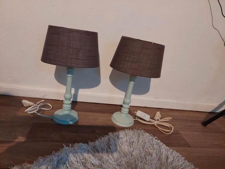 2 schemerlampjes, Huis en Inrichting, Lampen | Tafellampen, Zo goed als nieuw, Minder dan 50 cm, Ophalen