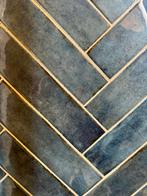 Blauwe visgraat wandtegels met glans, Ophalen, Nieuw, Minder dan 20 cm, Minder dan 20 cm