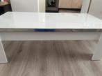 Moderne witte salontafel, Ophalen, Kunststof, Gebruikt, 100 tot 150 cm