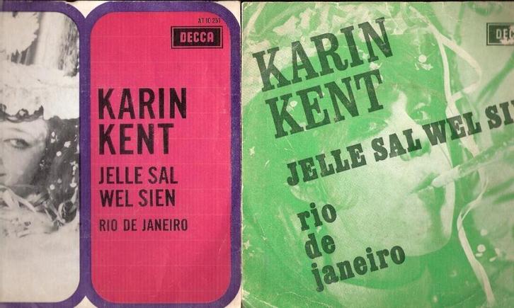 Karin Kent -Jelle Sal Wel Sien -Keuze-hoes -Pirate beatgirl, Cd's en Dvd's, Vinyl Singles, Gebruikt, Nederlandstalig, Ophalen