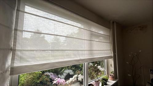 Vouwgordijnen 3 stuks, Huis en Inrichting, Stoffering | Gordijnen en Lamellen, Gebruikt, Minder dan 100 cm, Wit, Ophalen