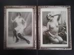 2 x vintage Pin - Up in kaders., Antiek en Kunst, Ophalen of Verzenden
