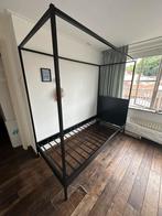 Eenpersoonsbed - Zwart Metaal - Stoer!, Ophalen, Gebruikt, 90 cm, Eenpersoons