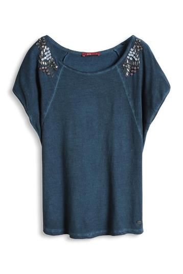 Esprit ibiza stijl top t-shirt met glittersteentjes blauwXS beschikbaar voor biedingen