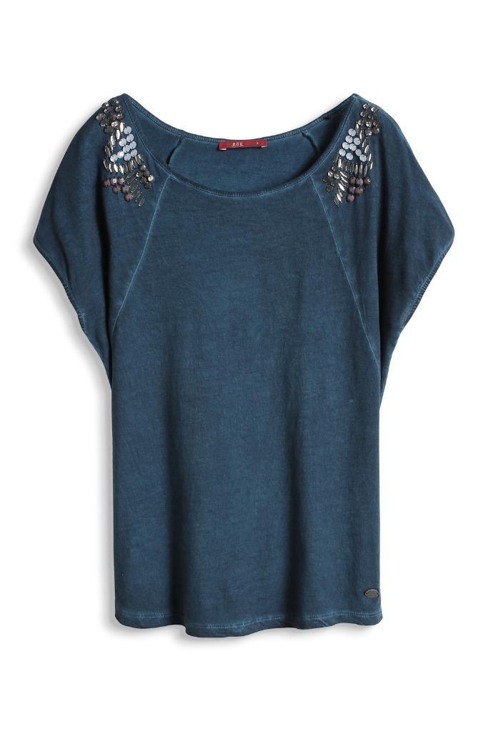 Esprit ibiza stijl top t-shirt met glittersteentjes blauwXS, Kleding | Dames, Tops, Nieuw, Maat 34 (XS) of kleiner, Blauw, Korte mouw